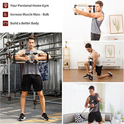 Push down Bar, Chest Exerciser at Home Workout Equipment | Upper Body Strength Trainer for Chest, Arm, Shoulder, Back and Abs, Home Fitness Equipment